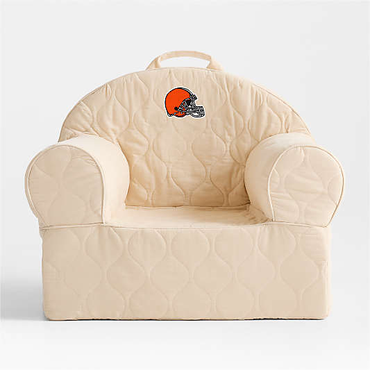NFL Cleveland Browns Large Oatmeal Quilted Cotton Corduroy Kids Lounge Nod Chair