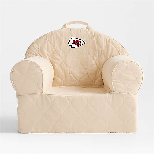 NFL Kansas City Chiefs Large Oatmeal Quilted Cotton Corduroy Kids Lounge Nod Chair