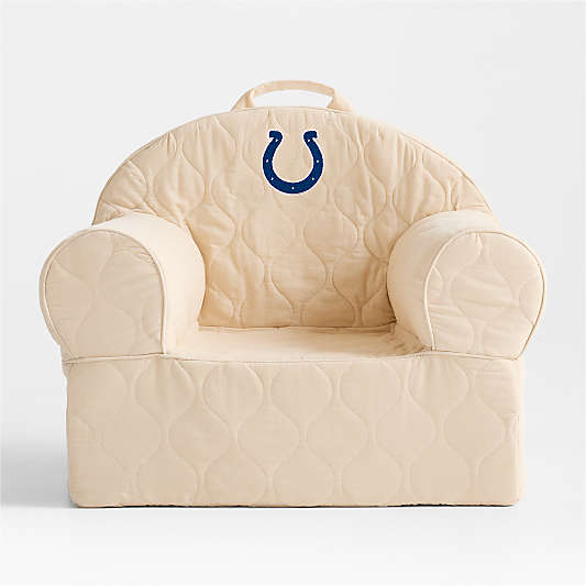 NFL Indianapolis Colts Large Oatmeal Quilted Cotton Corduroy Kids Lounge Nod Chair