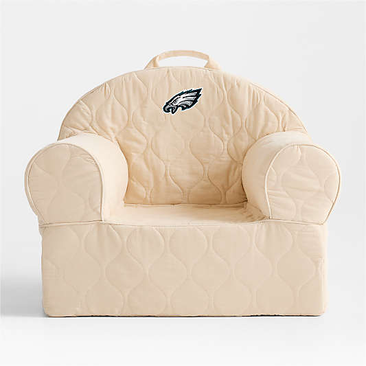 NFL Philadelphia Eagles Large Oatmeal Quilted Cotton Corduroy Kids Lounge Nod Chair