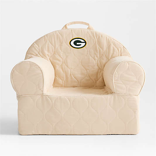 NFL Green Bay Packers Large Oatmeal Quilted Cotton Corduroy Kids Lounge Nod Chair