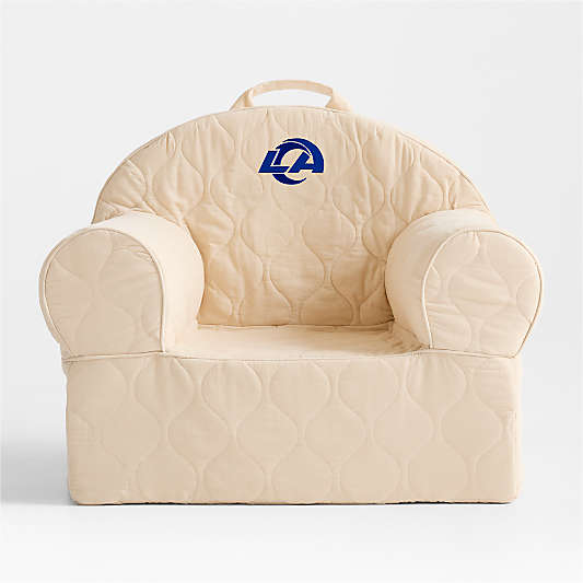 NFL Los Angeles Rams Large Oatmeal Quilted Cotton Corduroy Kids Lounge Nod Chair