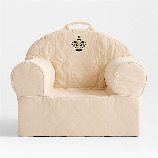NFL New Orleans Saints Large Oatmeal Quilted Cotton Corduroy Kids Lounge Nod Chair