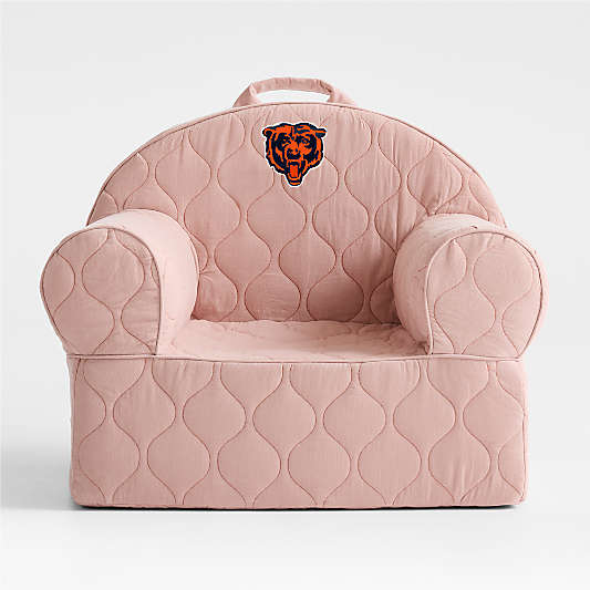 NFL Chicago Bears Large Rosy Lilac Quilted Cotton Corduroy Kids Lounge Nod Chair
