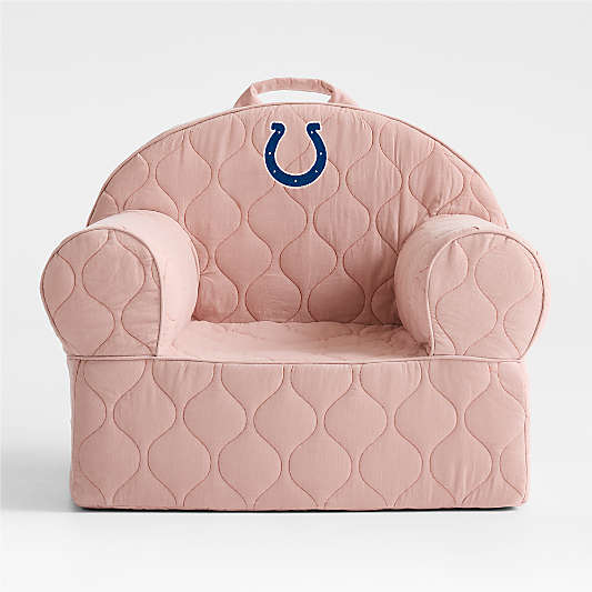 NFL Indianapolis Colts Large Rosy Lilac Quilted Cotton Corduroy Kids Lounge Nod Chair