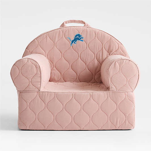 NFL Detroit Lions Large Rosy Lilac Quilted Cotton Corduroy Kids Lounge Nod Chair