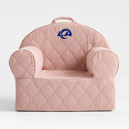 NFL Los Angeles Rams Large Rosy Lilac Quilted Cotton Corduroy Kids Lounge Nod Chair