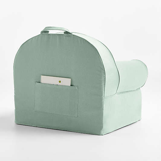 Large Volta Teal Organic Cotton Kids Lounge Nod Chair
