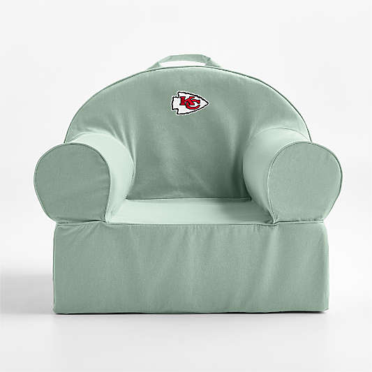 NFL Kansas City Chiefs Large Volta Teal Organic Cotton Kids Lounge Nod Chair