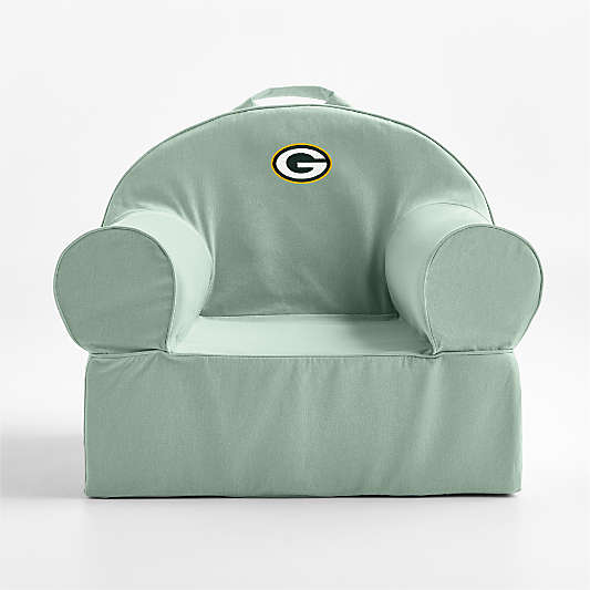 NFL Green Bay Packers Large Volta Teal Organic Cotton Kids Lounge Nod Chair