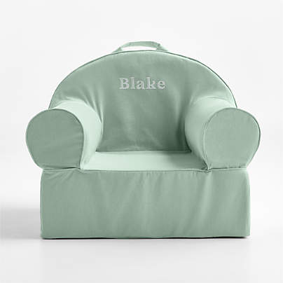 Large Volta Teal Organic Cotton Kids Lounge Nod Chair