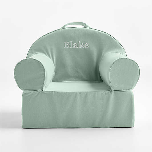 Large Volta Teal Organic Cotton Kids Lounge Nod Chair