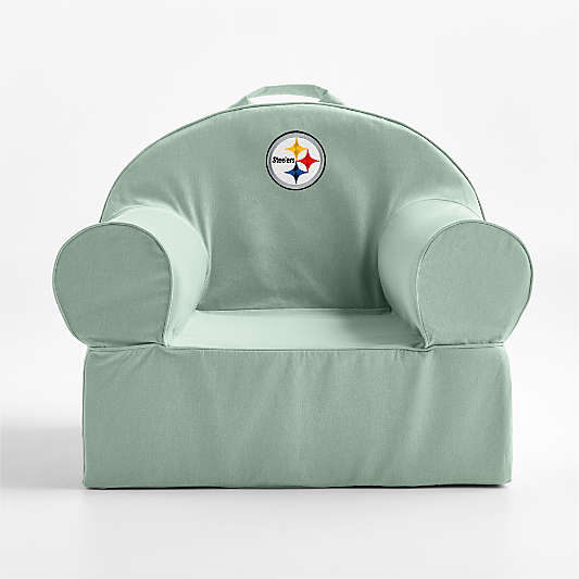 NFL Pittsburgh Steelers Large Volta Teal Organic Cotton Kids Lounge Nod Chair