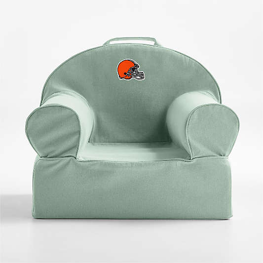 NFL Cleveland Browns Small Volta Teal Organic Cotton Kids Lounge Nod Chair Cover