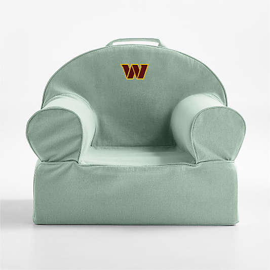 NFL Washington Commanders Small Volta Teal Organic Cotton Kids Lounge Nod Chair Cover