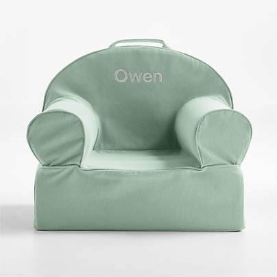 Small Volta Teal Organic Cotton Kids Lounge Nod Chair