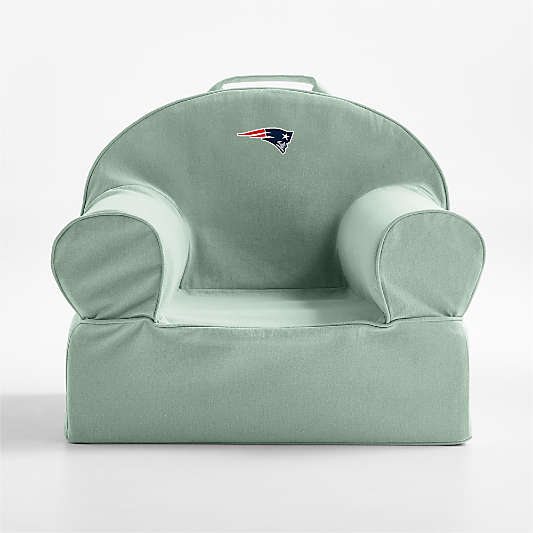 NFL New England Patriots Small Volta Teal Organic Cotton Kids Lounge Nod Chair