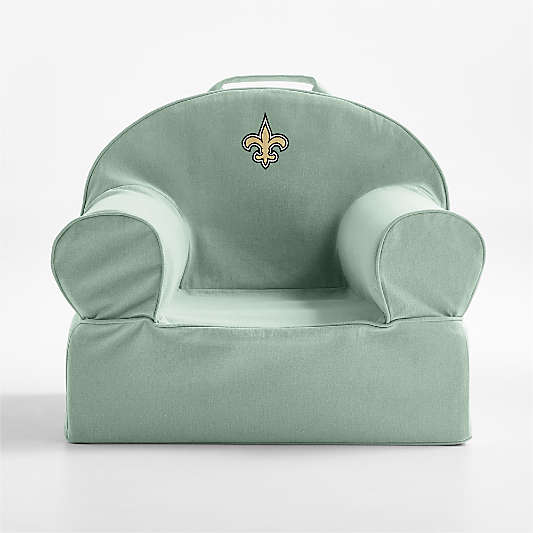 NFL New Orleans Saints Small Volta Teal Organic Cotton Kids Lounge Nod Chair