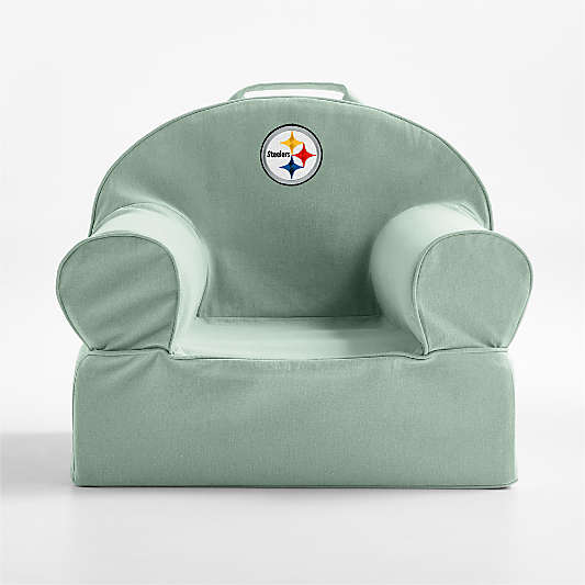 NFL Pittsburgh Steelers Small Volta Teal Organic Cotton Kids Lounge Nod Chair