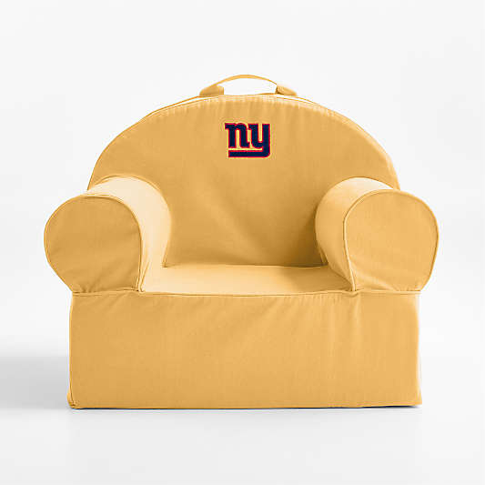 NFL New York Giants Large Savannah Yellow Organic Cotton Kids Lounge Nod Chair