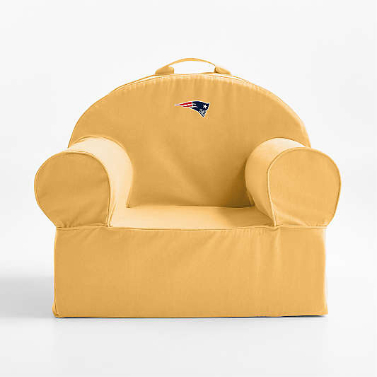 NFL New England Patriots Large Savannah Yellow Organic Cotton Kids Lounge Nod Chair