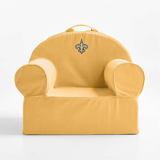NFL New Orleans Saints Large Savannah Yellow Organic Cotton Kids Lounge Nod Chair