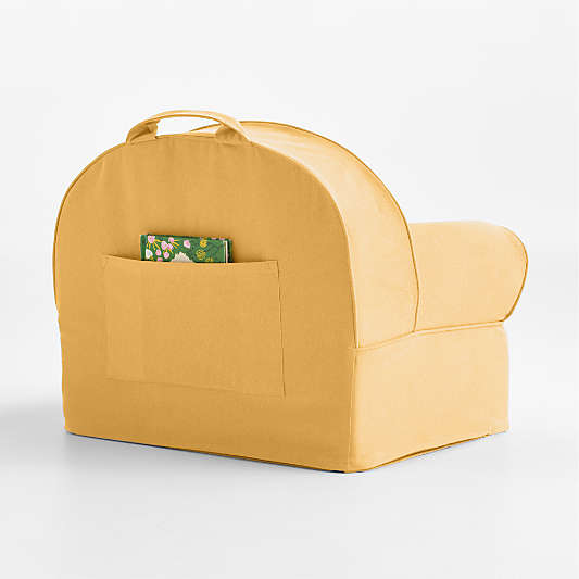 NFL Pittsburgh Steelers Small Savannah Yellow Organic Cotton Kids Lounge Nod Chair