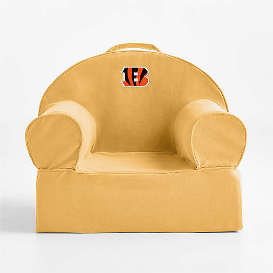 NFL Cincinnati Bengals Small Savannah Yellow Organic Cotton Kids Lounge Nod Chair