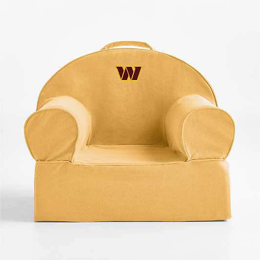 NFL Washington Commanders Small Savannah Yellow Organic Cotton Kids Lounge Nod Chair