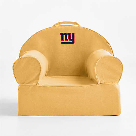 NFL New York Giants Small Savannah Yellow Organic Cotton Kids Lounge Nod Chair