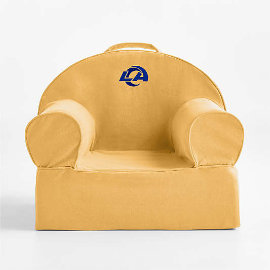 NFL Los Angeles Rams Small Savannah Yellow Organic Cotton Kids Lounge Nod Chair
