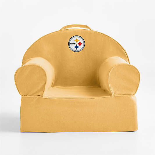 NFL Pittsburgh Steelers Small Savannah Yellow Organic Cotton Kids Lounge Nod Chair