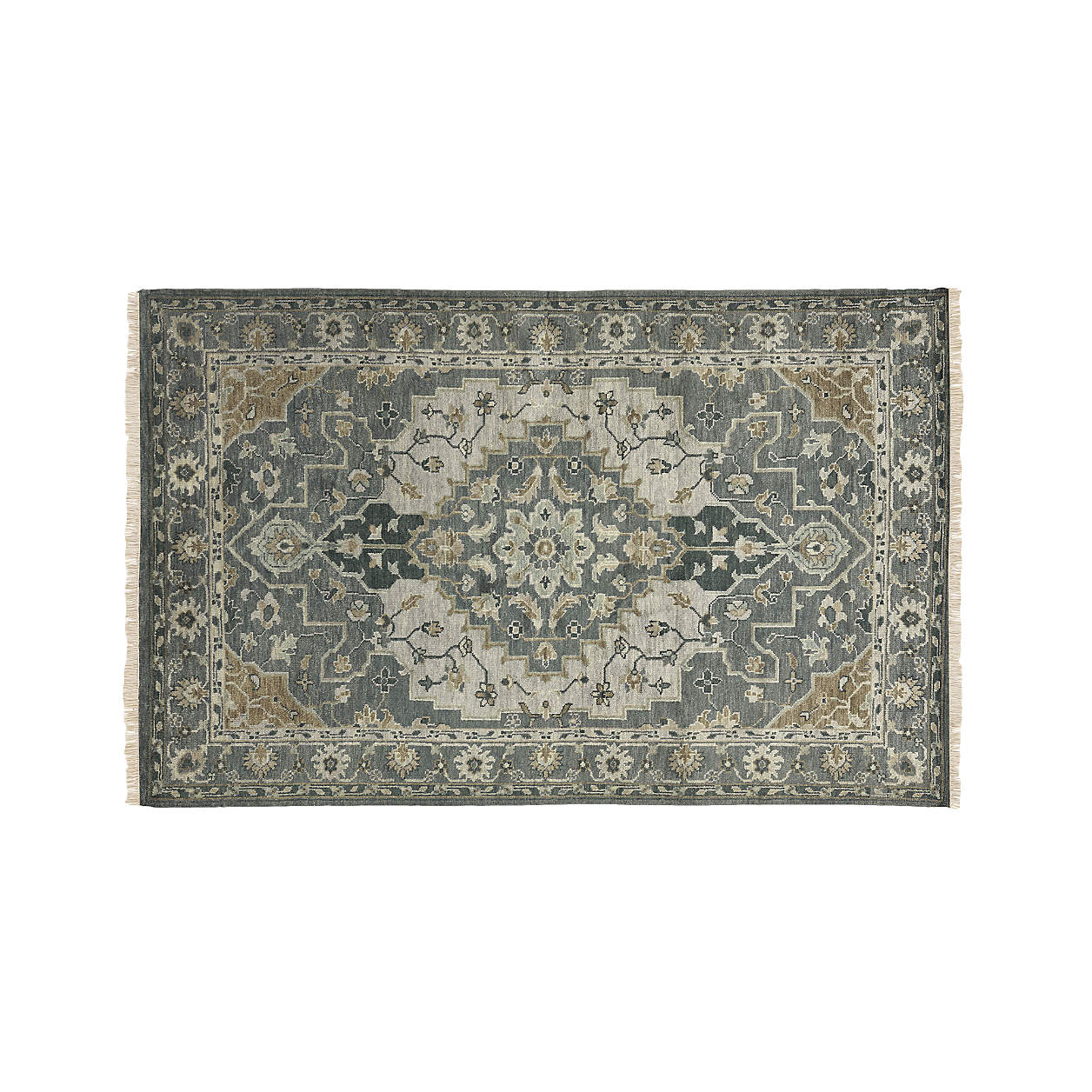 Nola Blue Persian Style Area Rug 5x8 + Reviews Crate & Barrel