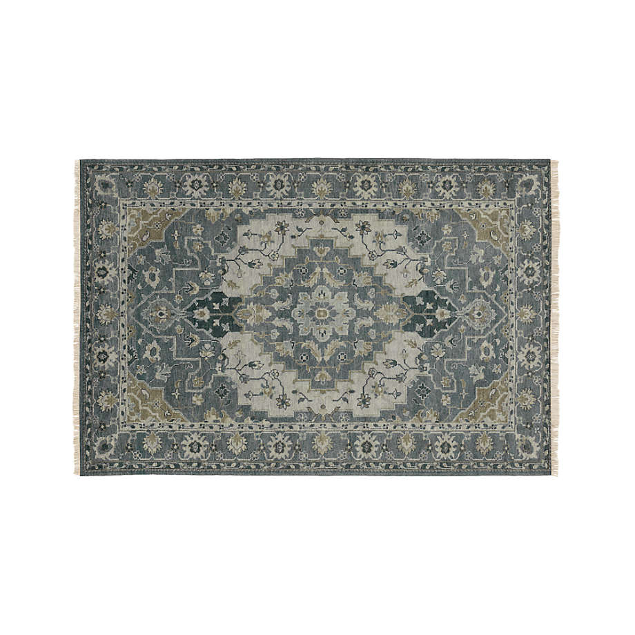 Nola Blue Persian Style Rug 6'x9' + Reviews Crate & Barrel