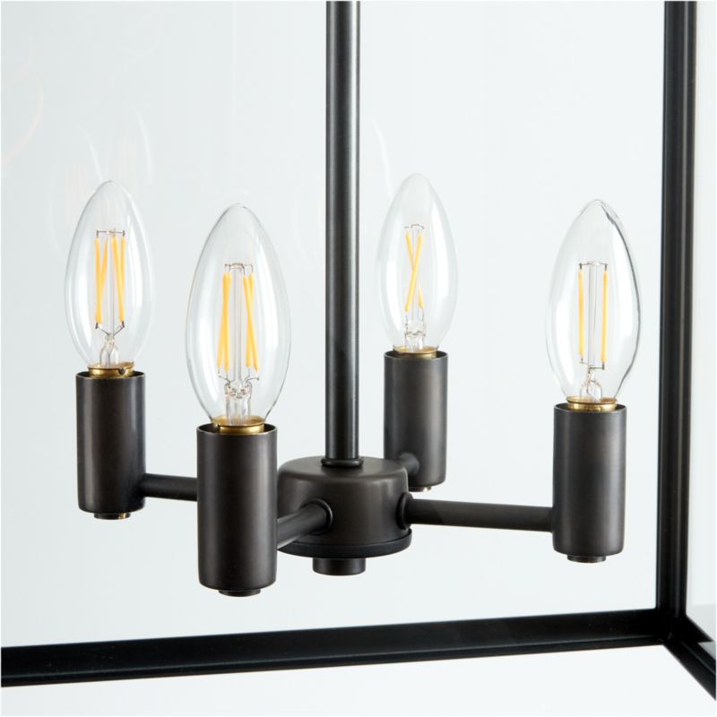 Nolan Square Black Glass Pendant Light - image 6 of 20