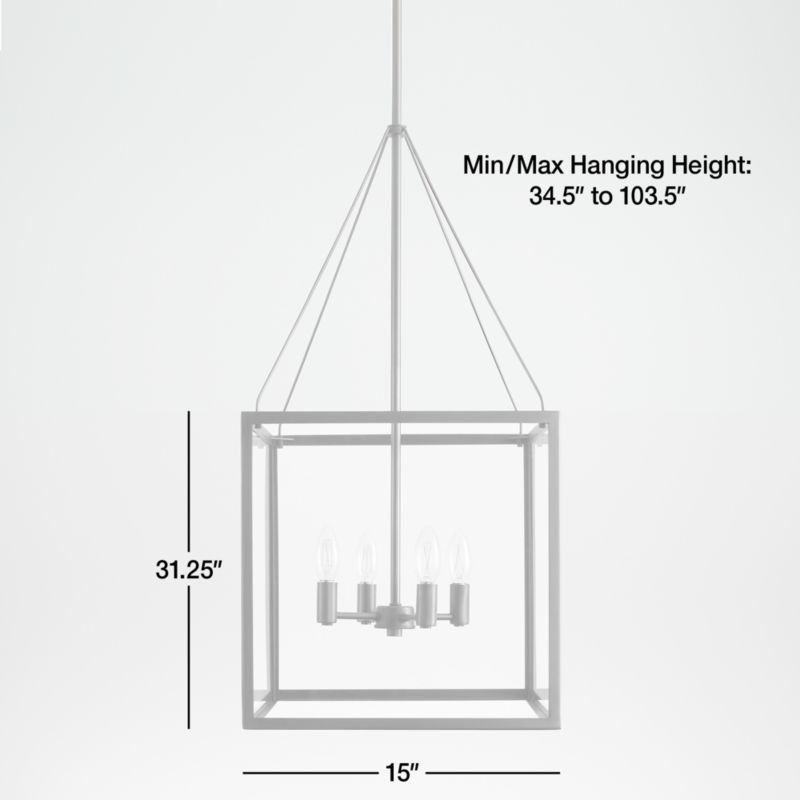 View Nolan Square White Glass Pendant Light - image 3 of 16