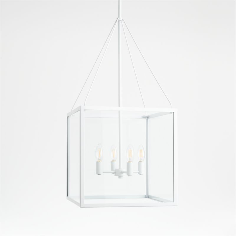 Nolan Square White Glass Pendant Light - image 4 of 16