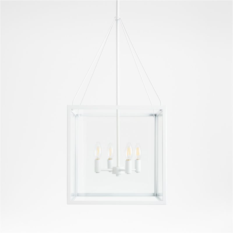 Nolan Square White Glass Pendant Light - image 7 of 16