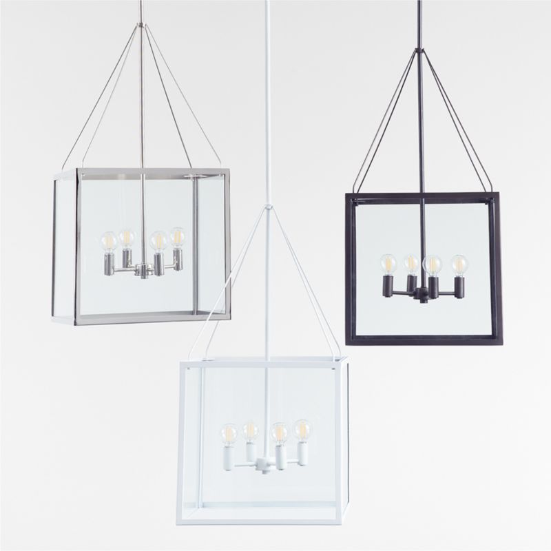 Nolan Square White Glass Pendant Light - image 12 of 16