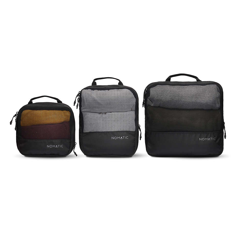 NOMATIC Black Compression Packing Cubes | Crate & Barrel