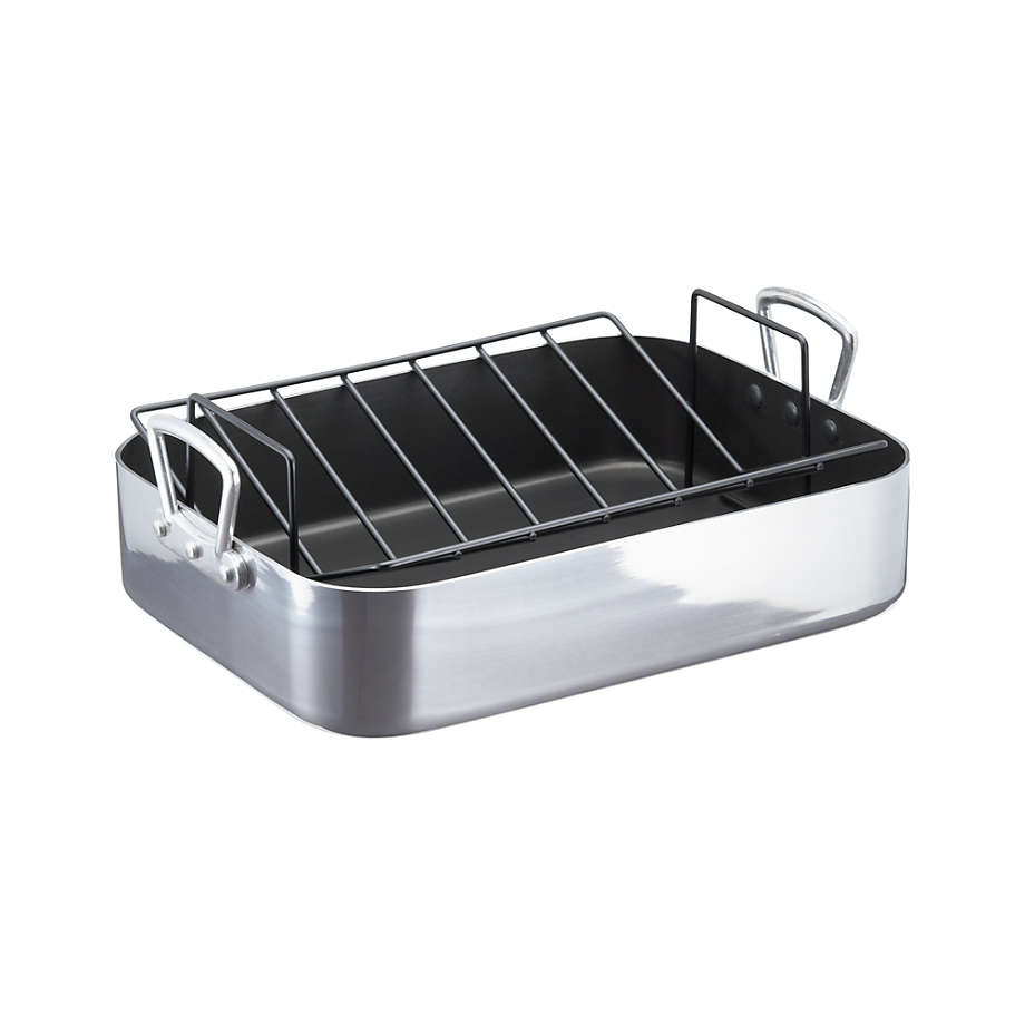 Le Creuset Large Stainless Steel Roasting Pan w/Nonstick Rack