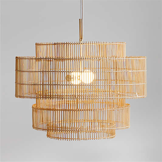 Noon Large Natural Wicker Pendant Light by Leanne Ford