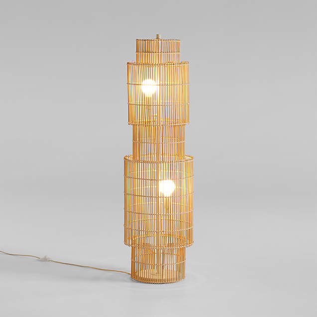 Weave Natural Floor Lamp + Reviews Crate & Barrel Canada