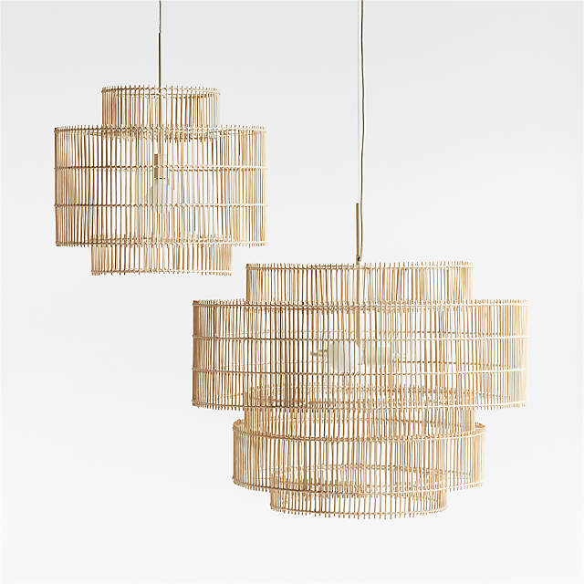 crate and barrel rattan light