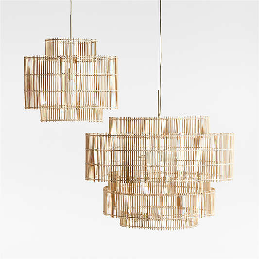 Noon Small Natural Wicker Pendant Light by Leanne Ford