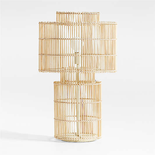 Noon Natural Wicker Table Lamp by Leanne Ford