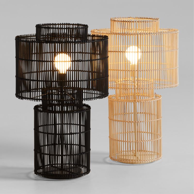 Noon Natural Wicker Table Lamp by Leanne Ford