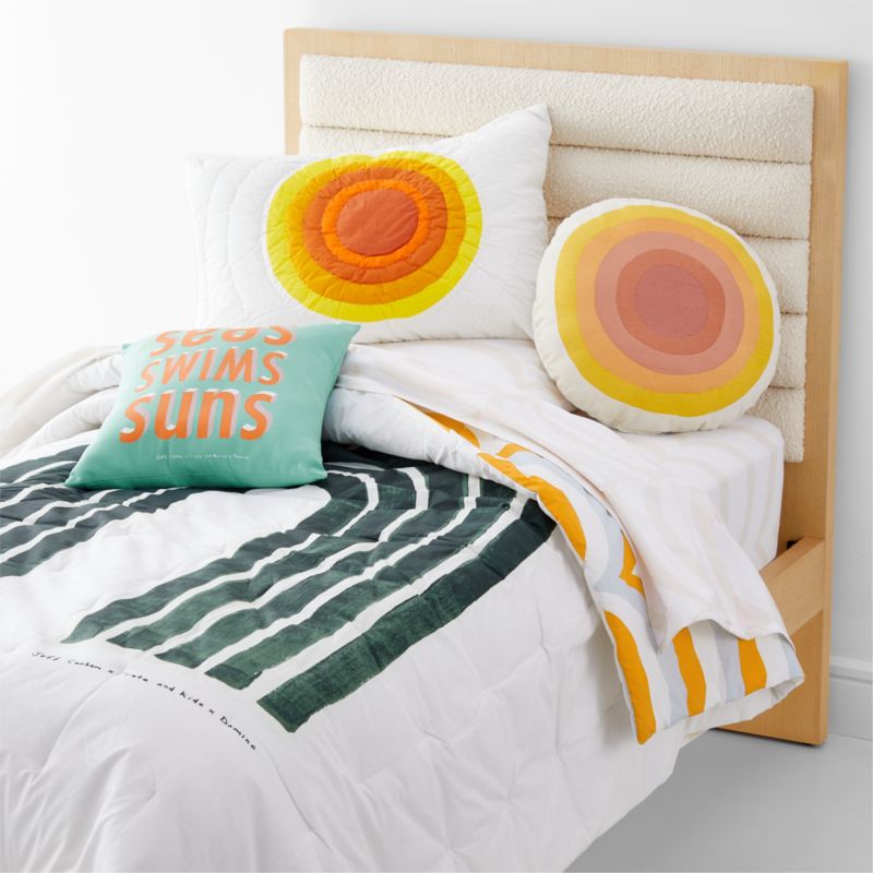 Modern NorCal Twin Organic White Glow-in-the-Dark Kids Quilt | Crate & Kids