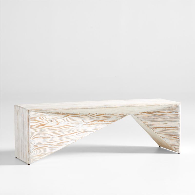 Nord White Wood Entryway Bench - image 5 of 6