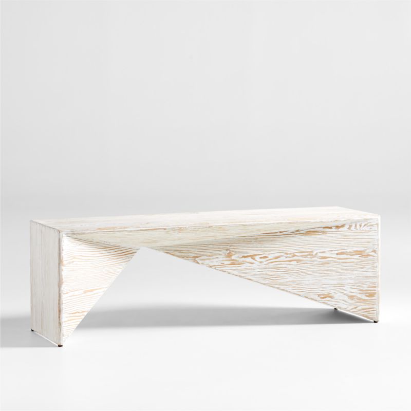 Nord White Wood Entryway Bench - image 2 of 6